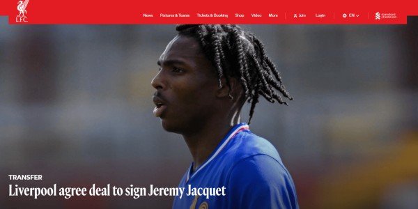 官方：利物浦宣布签下雷恩20岁中卫 转会费达7200万欧